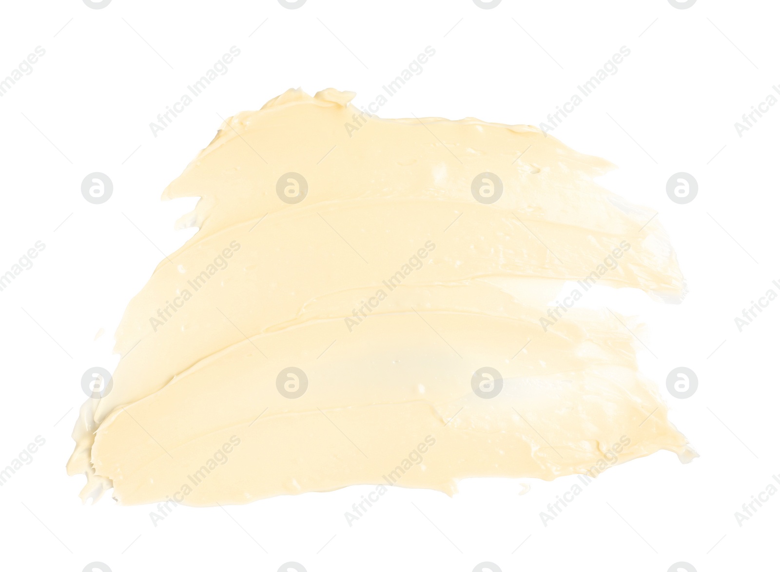 Photo of Tasty butter on white background, top view