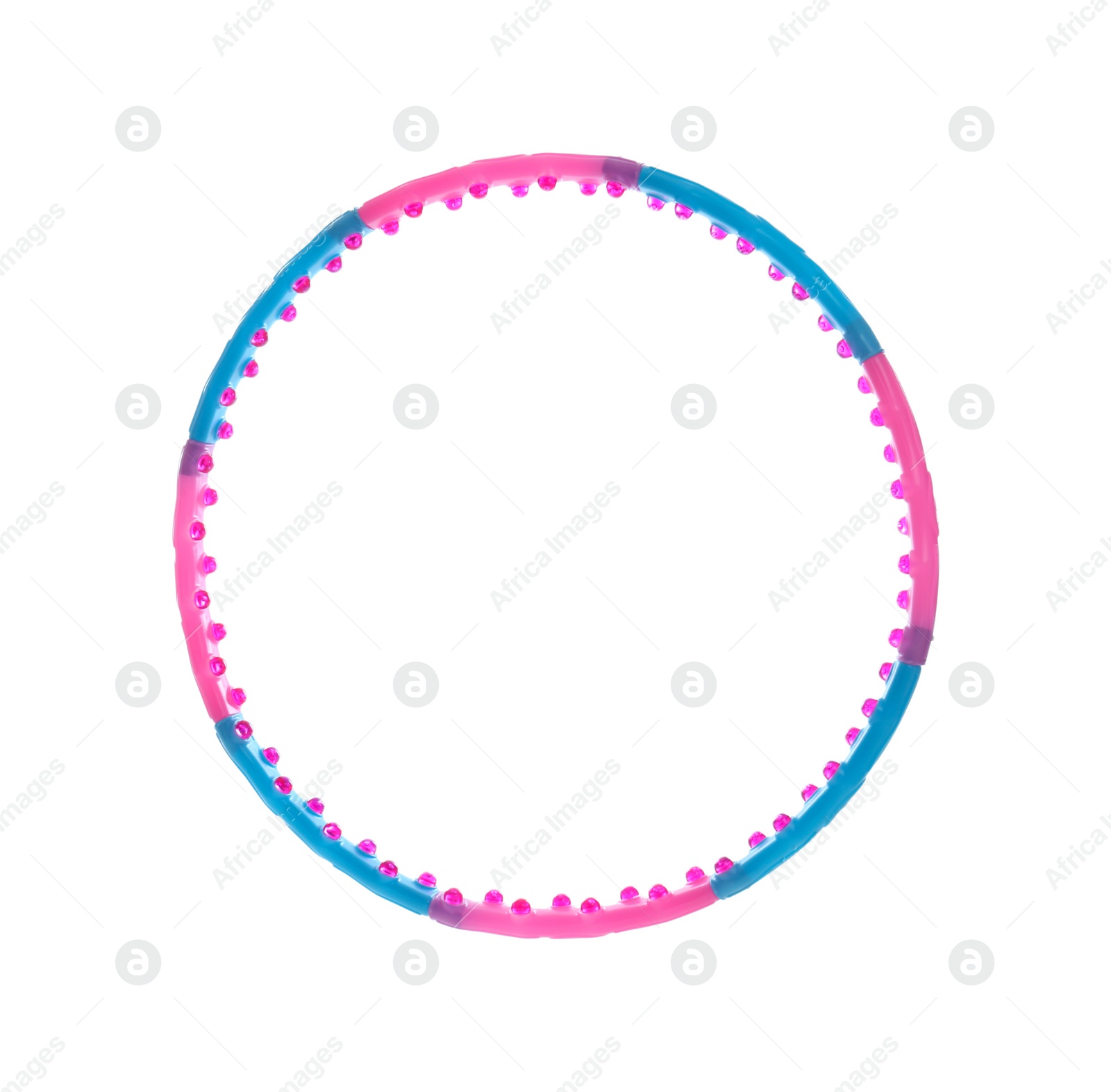 Photo of Hula hoop isolated on white. Sports equipment