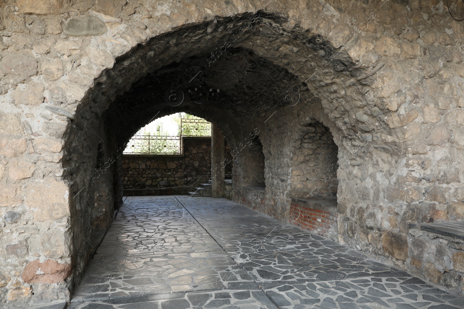 Photo of Kutaisi, Georgia - September 2, 2022: Inside view of beautiful old building