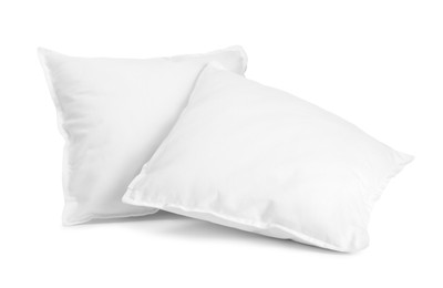 Photo of Two new soft pillows isolated on white