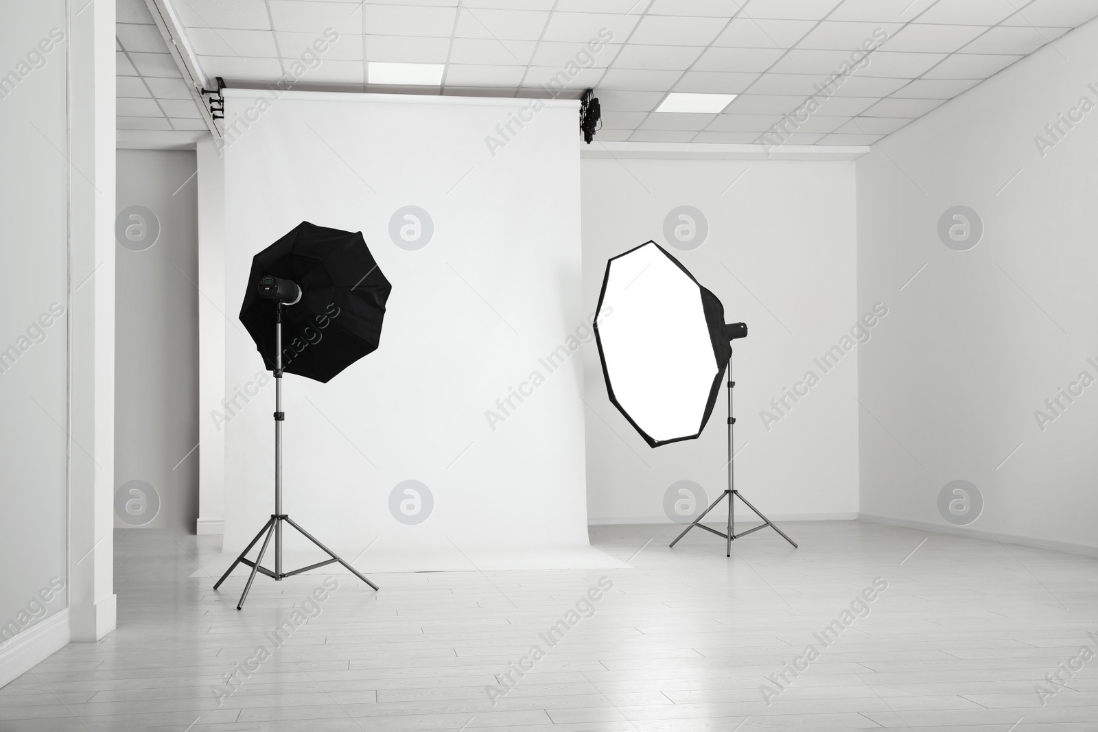 Photo of Photo studio interior with set of professional equipment