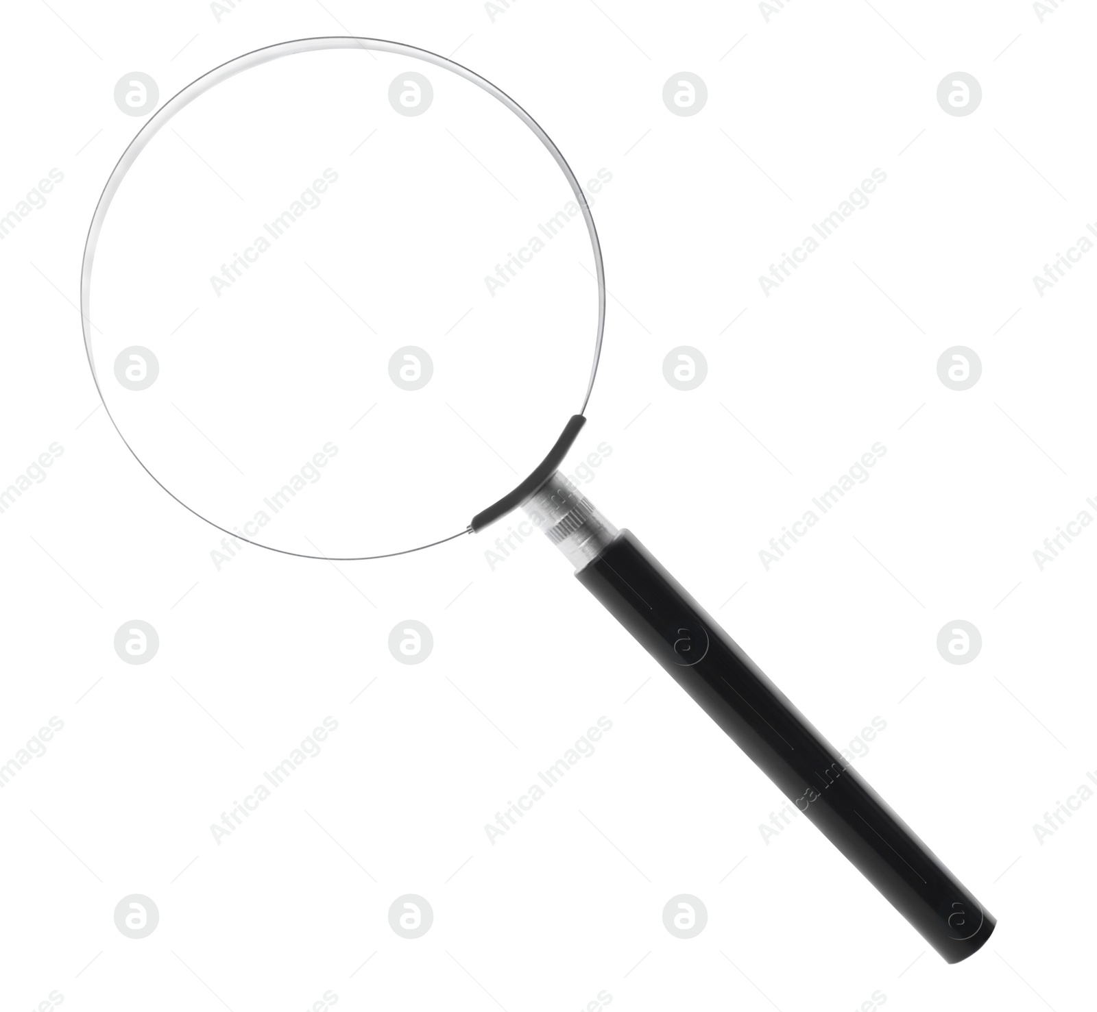 Photo of Magnifying glass with handle isolated on white