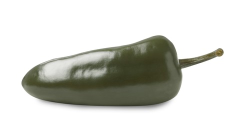 Photo of Pickled green jalapeno pepper isolated on white