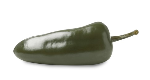 Pickled green jalapeno pepper isolated on white