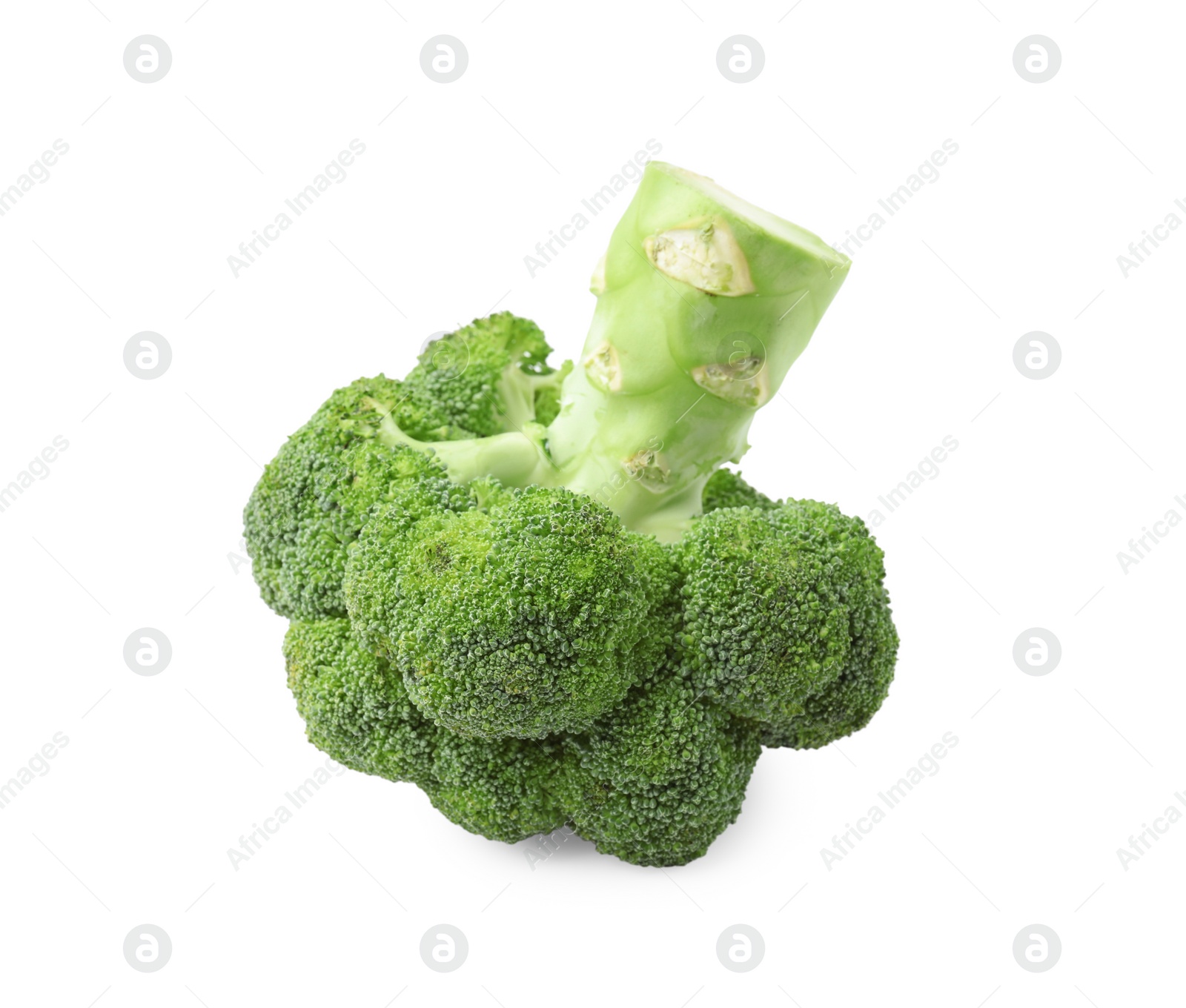 Photo of Fresh raw green broccoli isolated on white