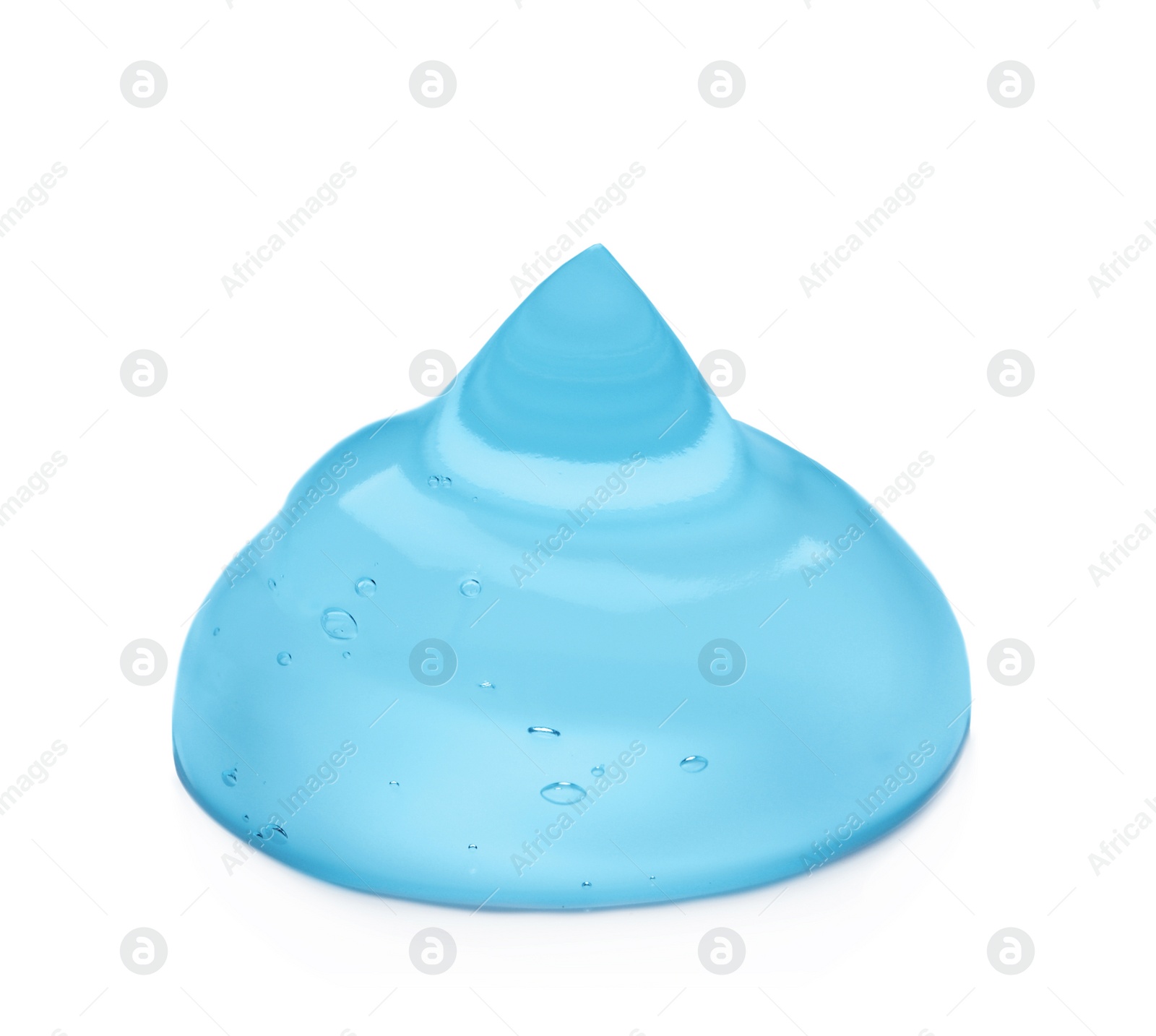 Photo of Sample of transparent cosmetic gel on white background