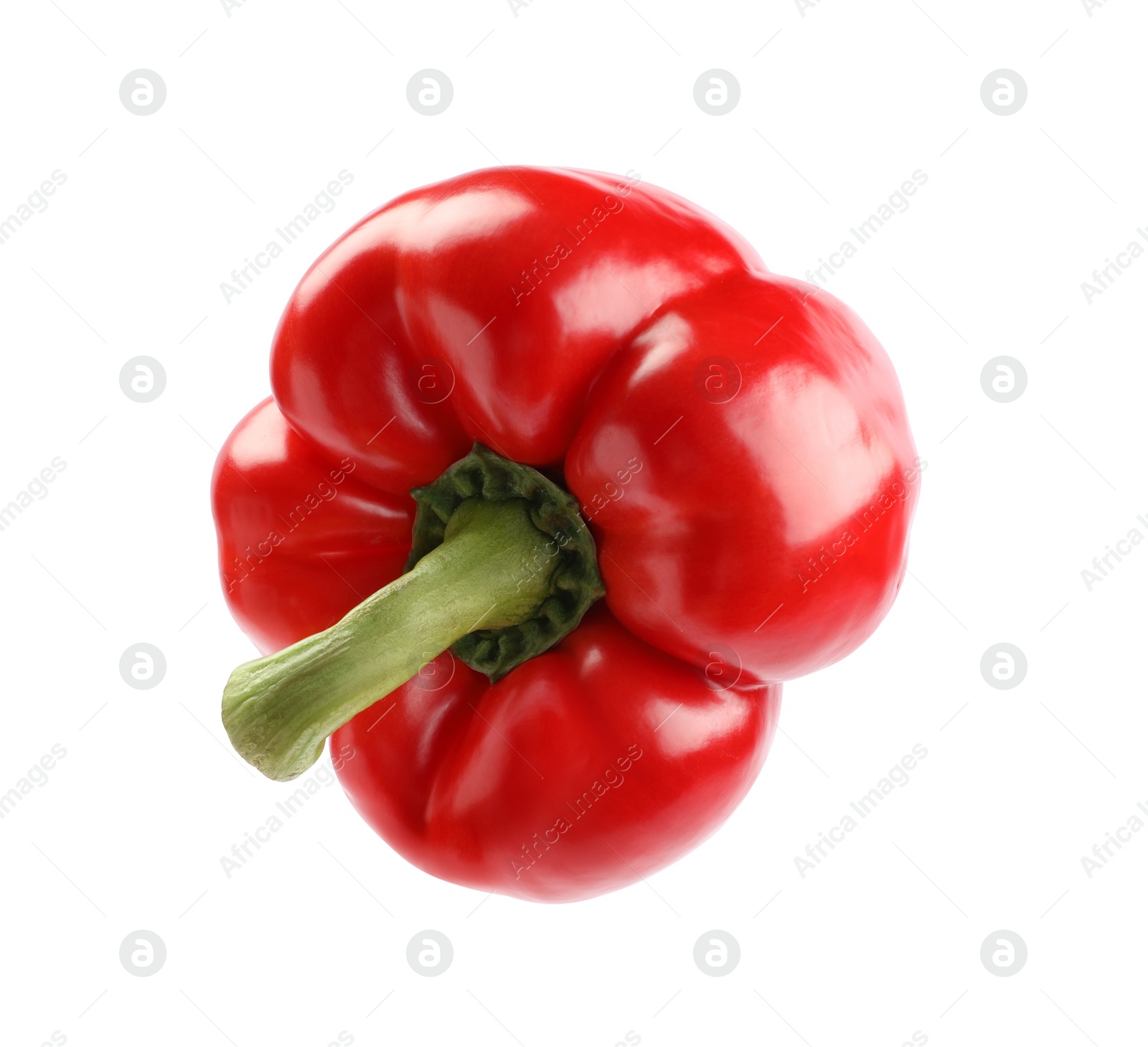 Photo of Ripe red bell pepper isolated on white