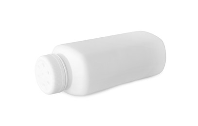 Photo of Blank bottle of baby powder isolated on white