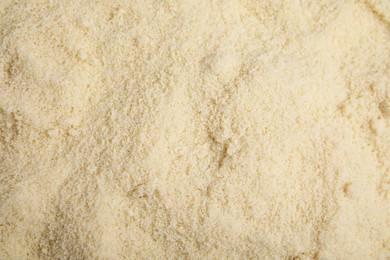 Photo of Pile of almond flour as background, top view
