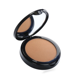 Face powder isolated on white. Makeup product