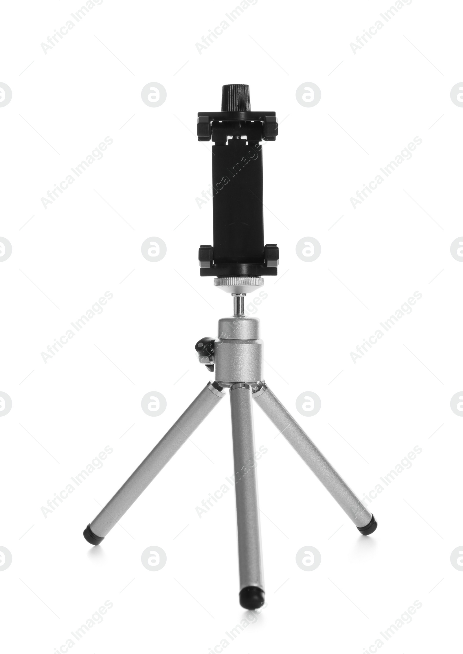 Photo of New stylish mobile tripod isolated on white