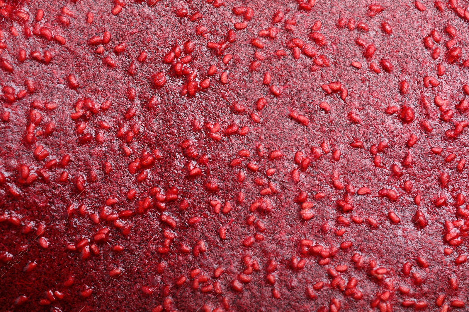 Photo of Delicious fruit leather as background, closeup view