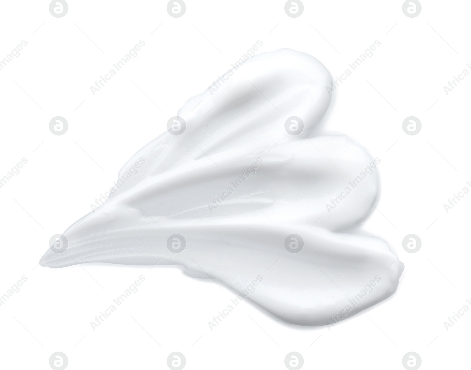 Photo of Sample of natural body cream on white background