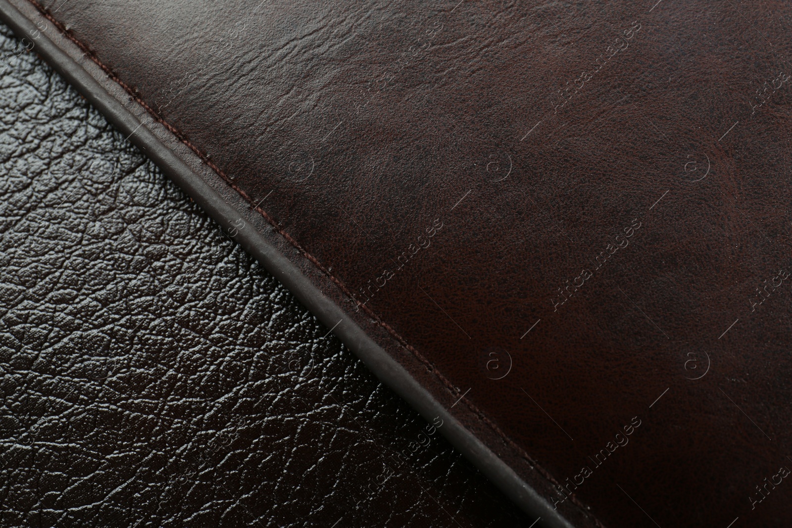 Photo of Texture of different leather as background, closeup