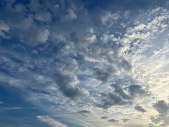 Photo of Picturesque view on beautiful blue sky with clouds