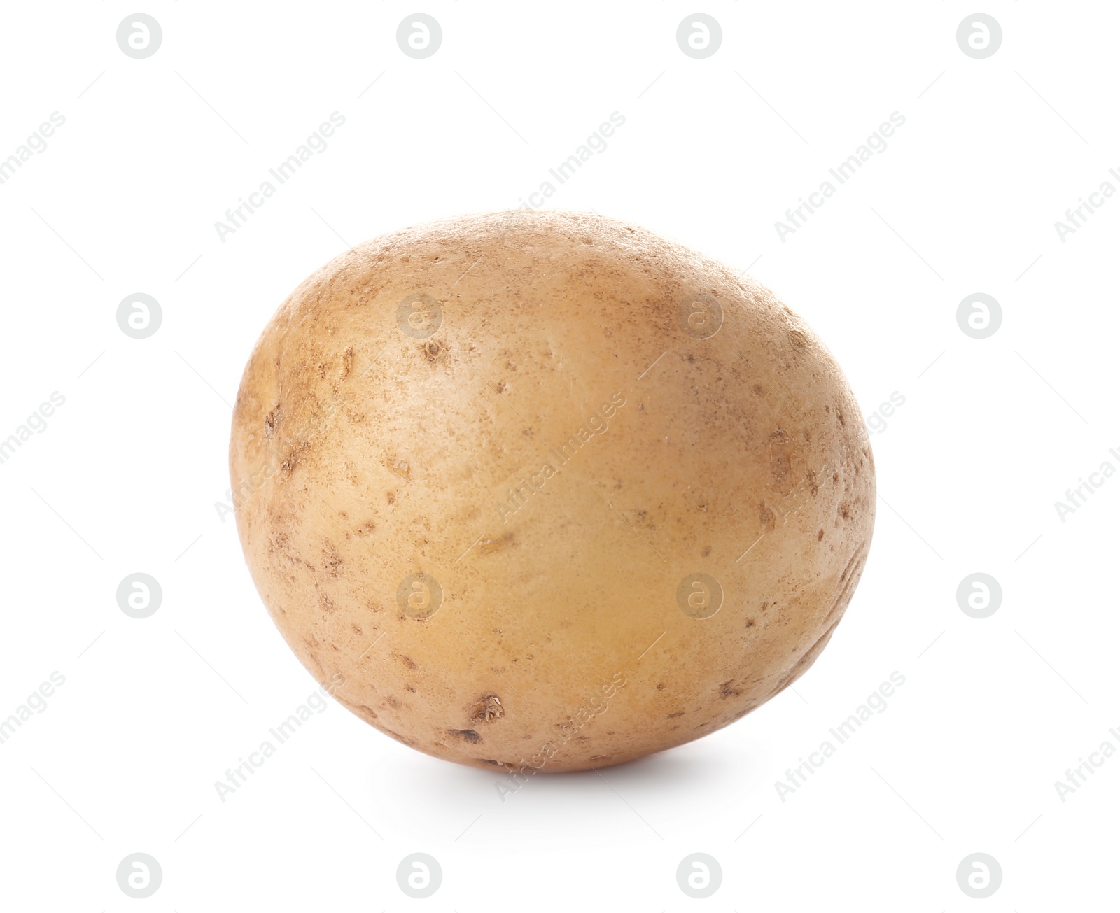 Photo of Fresh ripe organic potato on white background