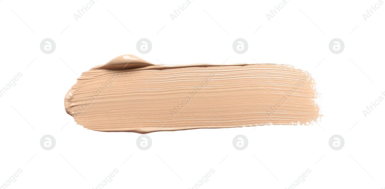 Photo of Smear of skin foundation isolated on white, top view