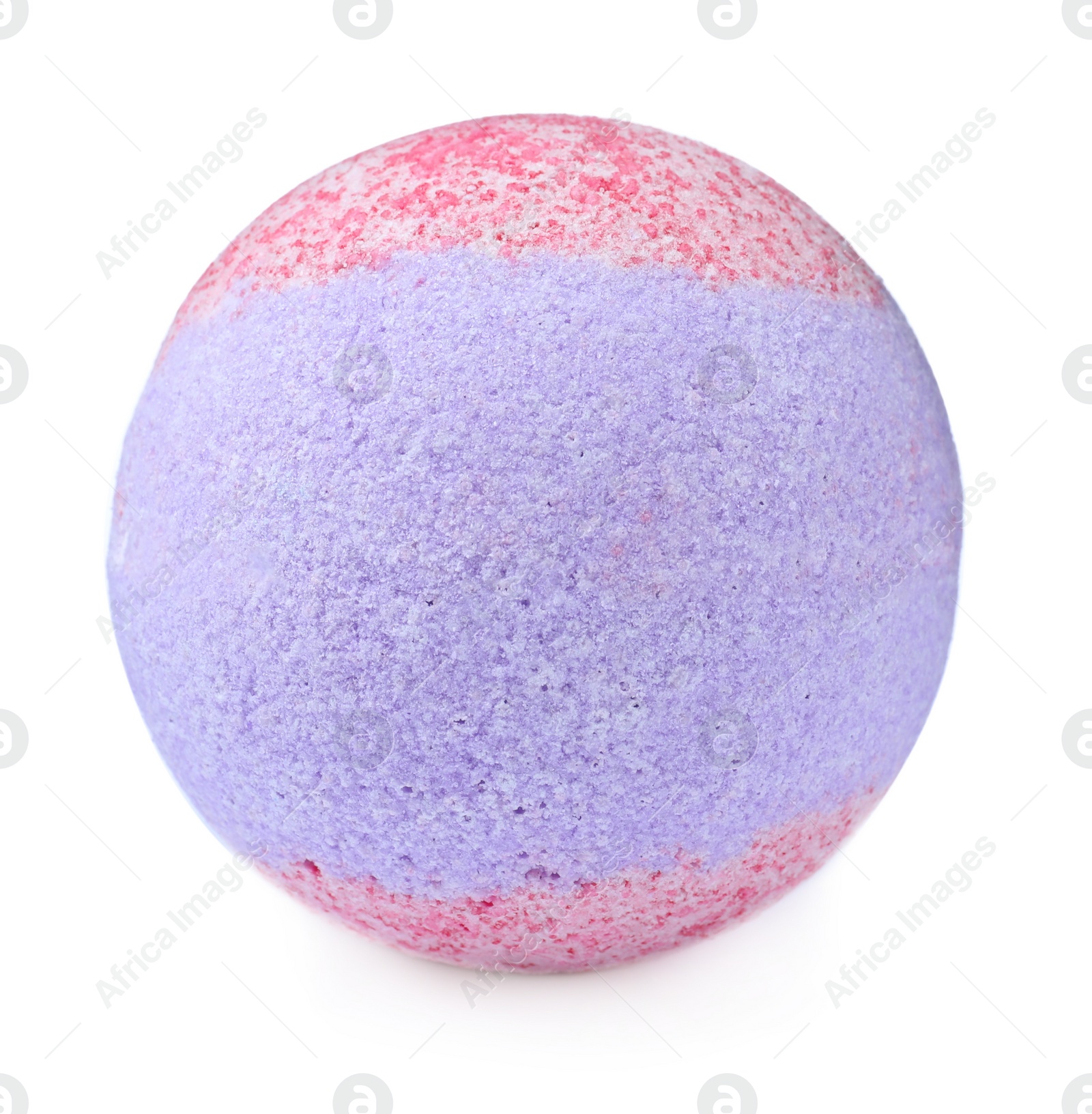 Photo of One colorful bath bomb isolated on white