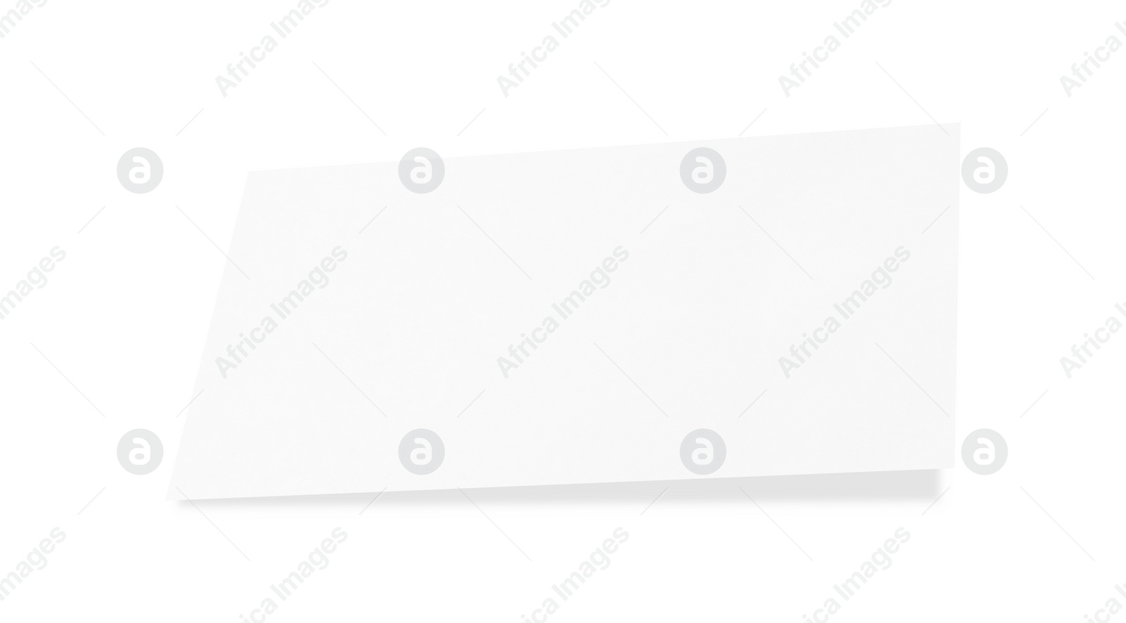 Photo of One blank business card isolated on white. Mockup for design