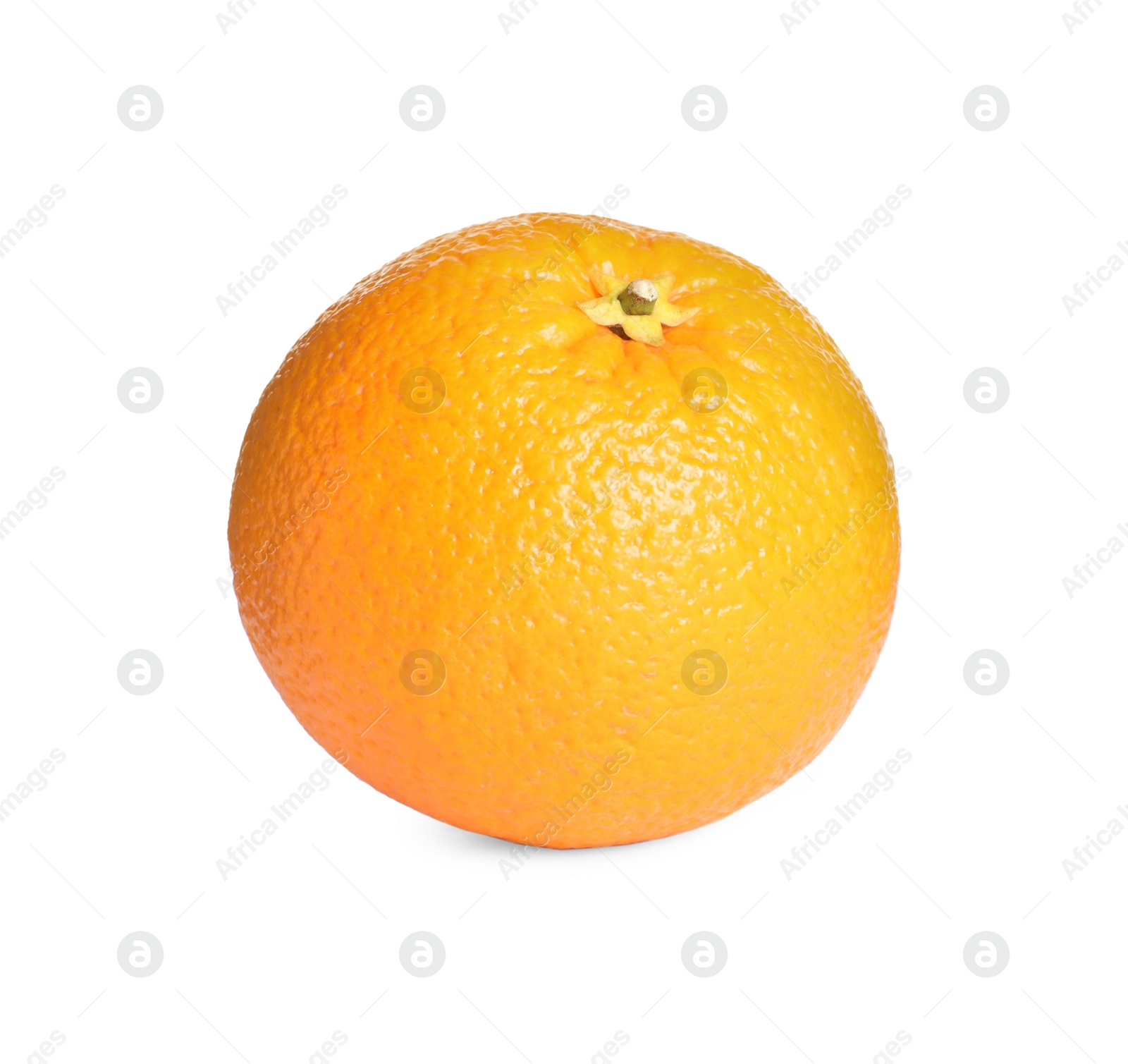 Photo of Delicious ripe orange isolated on white. Exotic fruit