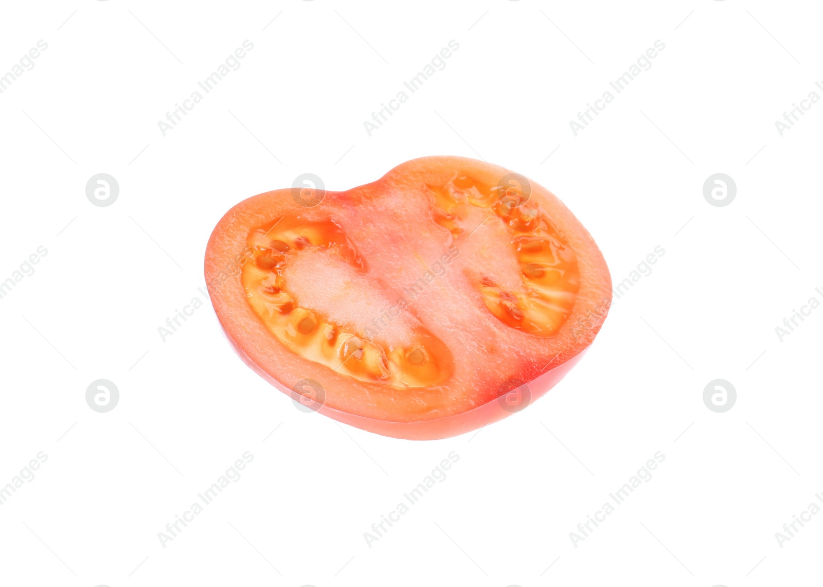 Photo of Slice of tomato for burger isolated on white