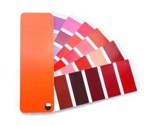 Photo of Color palette samples on white background