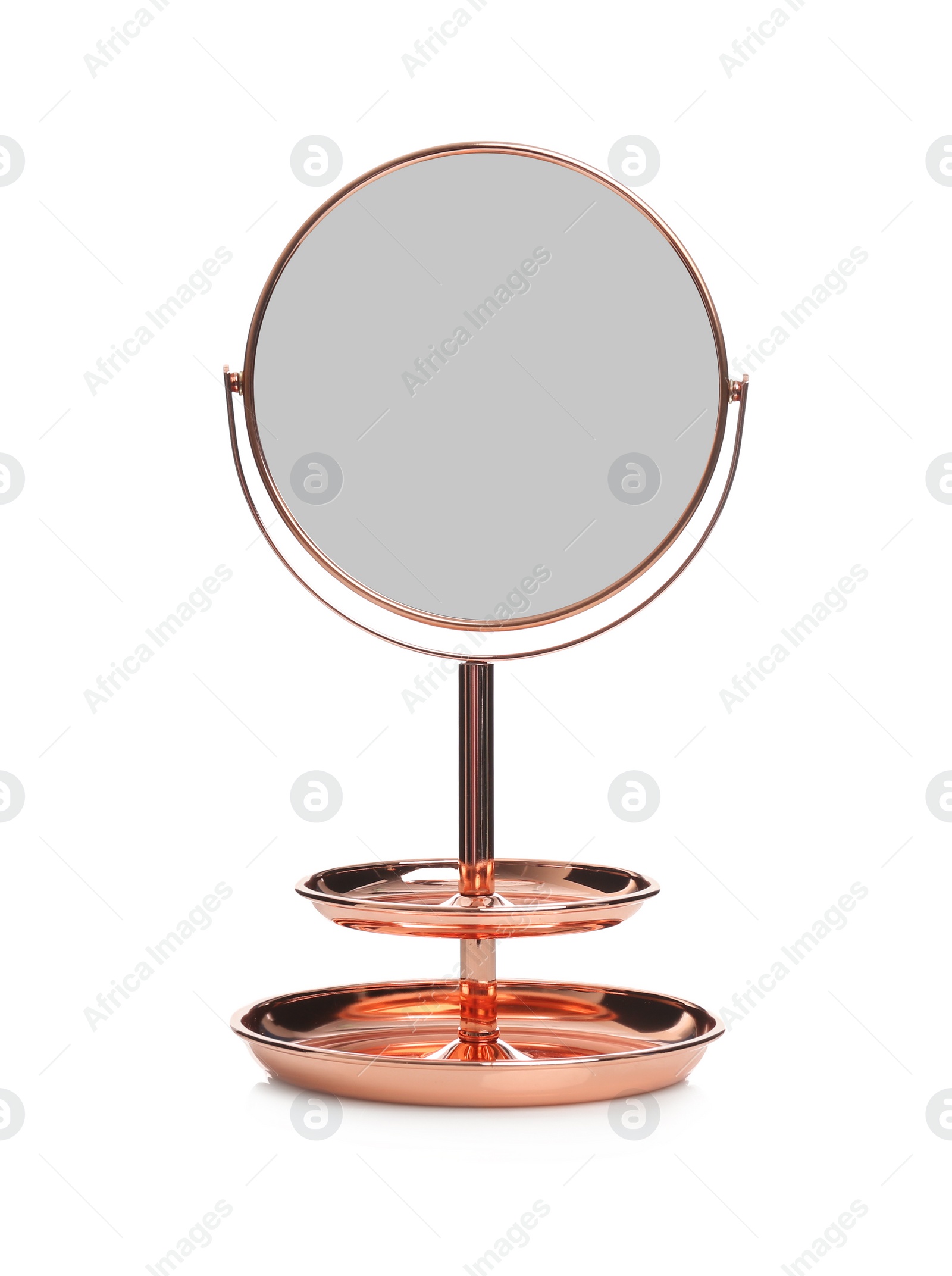 Photo of Desk mirror with stand isolated on white