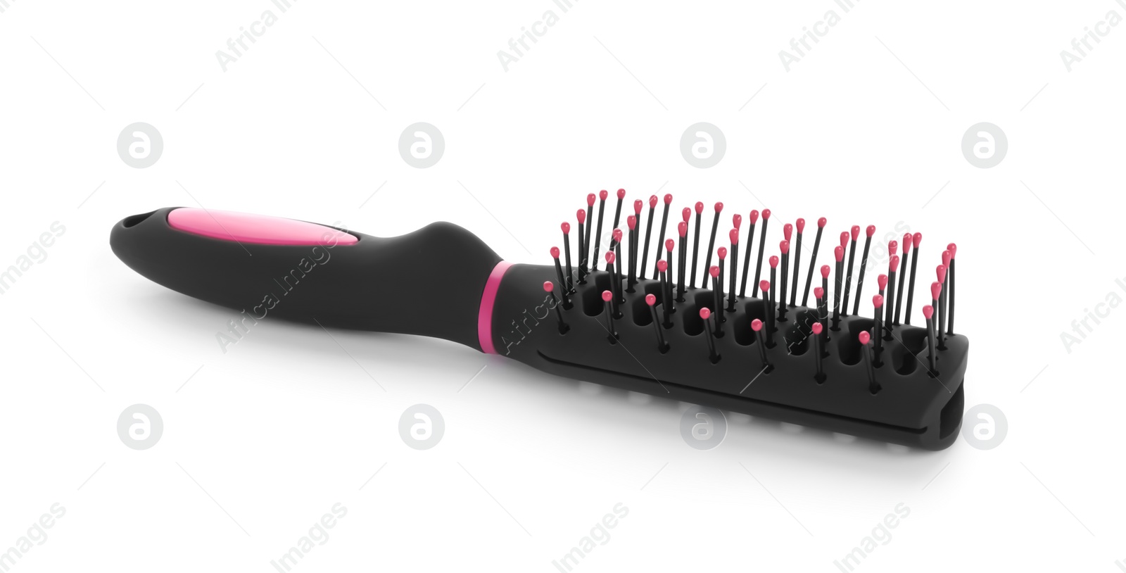 Photo of New vented hair brush isolated on white