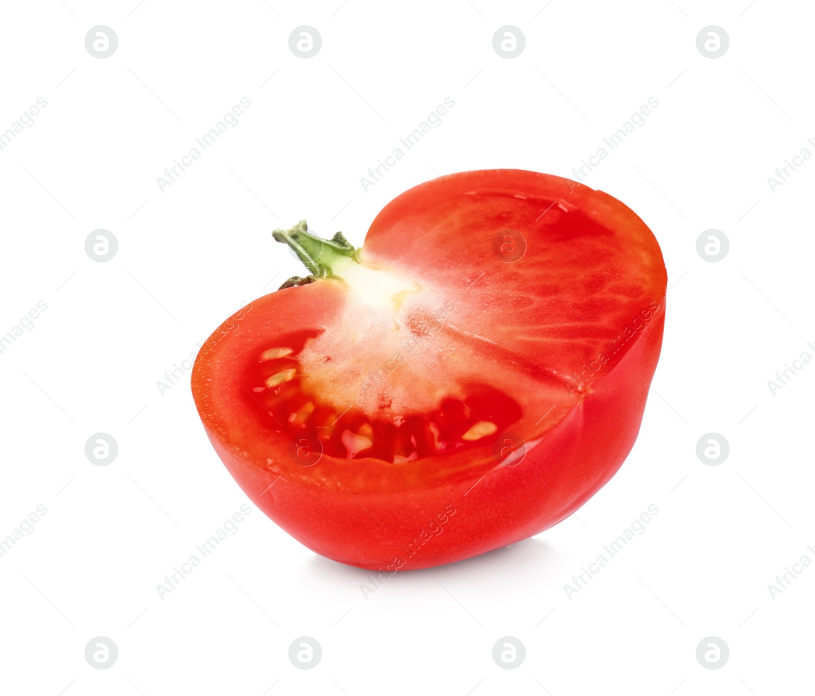 Photo of Half of fresh tomato isolated on white