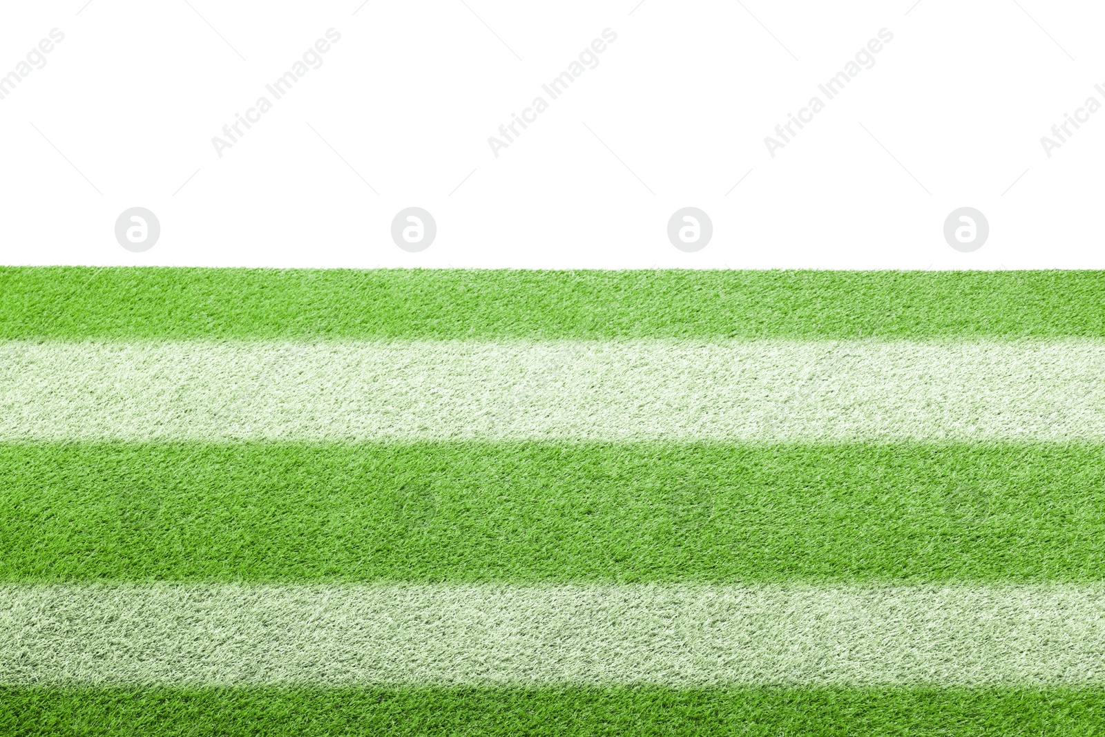 Image of Green grass with markings on white background