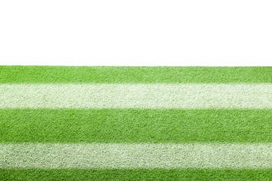 Green grass with markings on white background