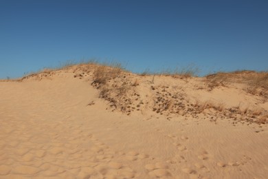 Picturesque view of desert on sunny day