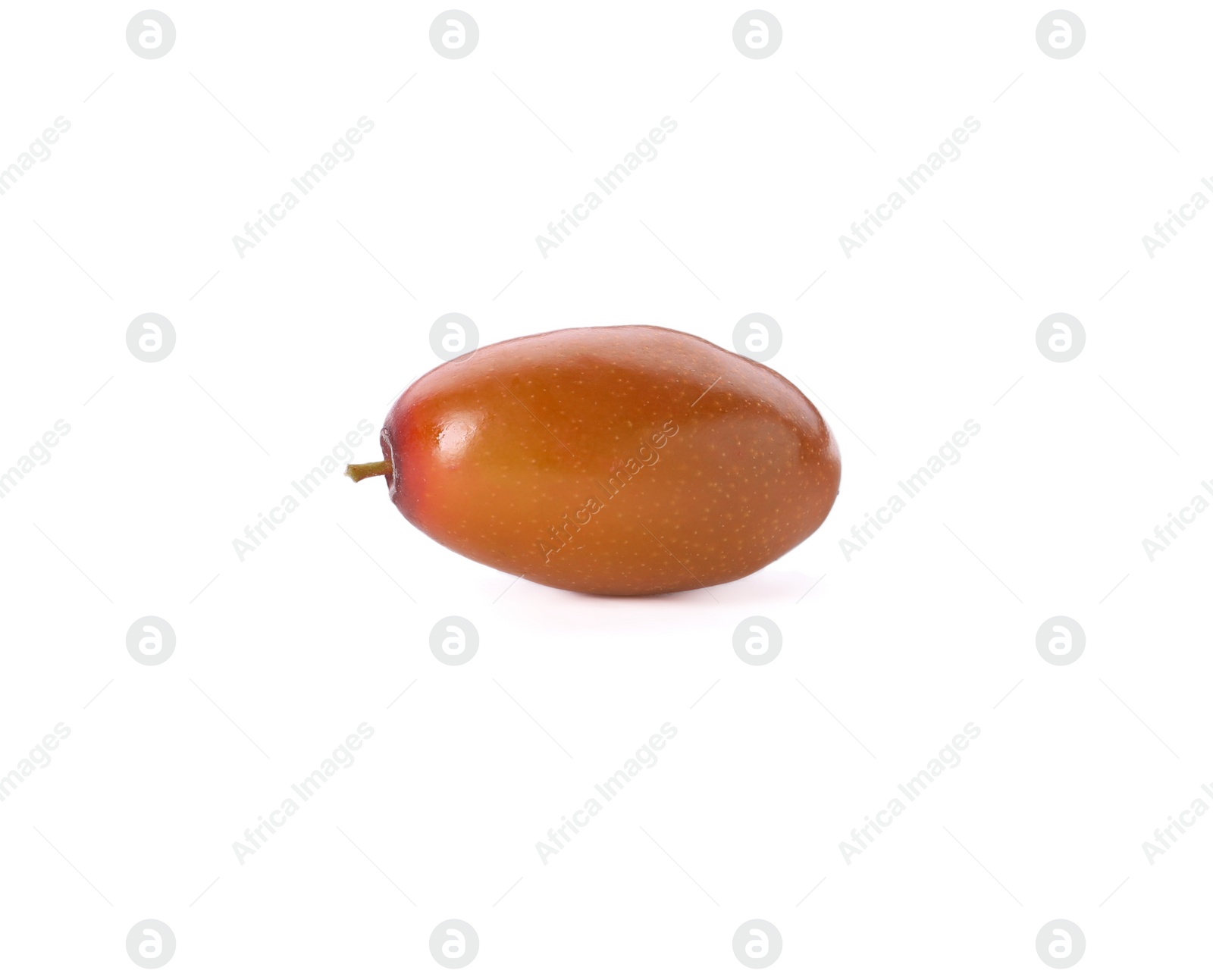 Photo of One ripe red date isolated on white