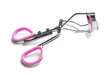 Photo of Eyelash curler on white background