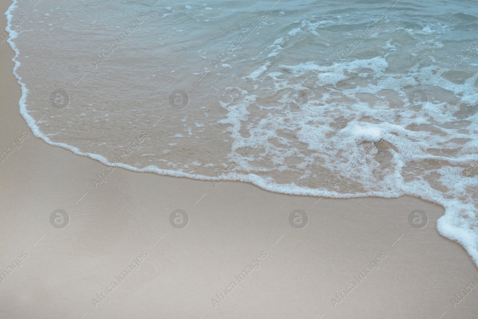 Photo of Picturesque view of beautiful sea wave on sandy beach