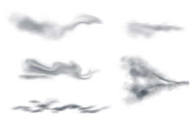 Image of Wind gusts on white background, illustration. Weather conditions