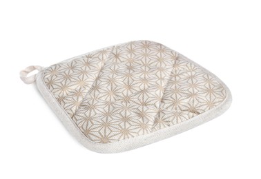 Oven potholder for hot dishes on white background