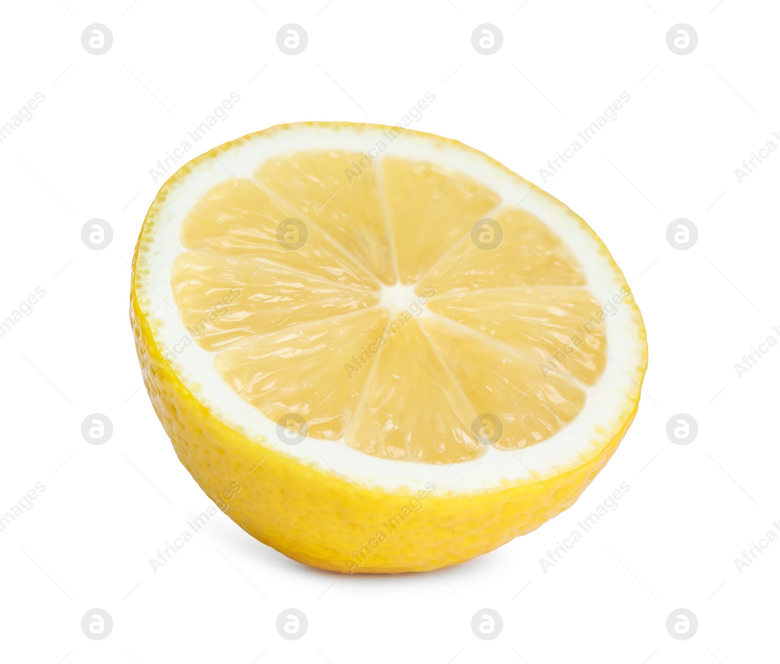 Photo of Half of fresh lemon isolated on white