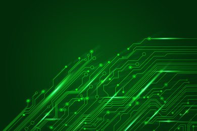 Illustration of Electronics and technology. Circuit board pattern illustration