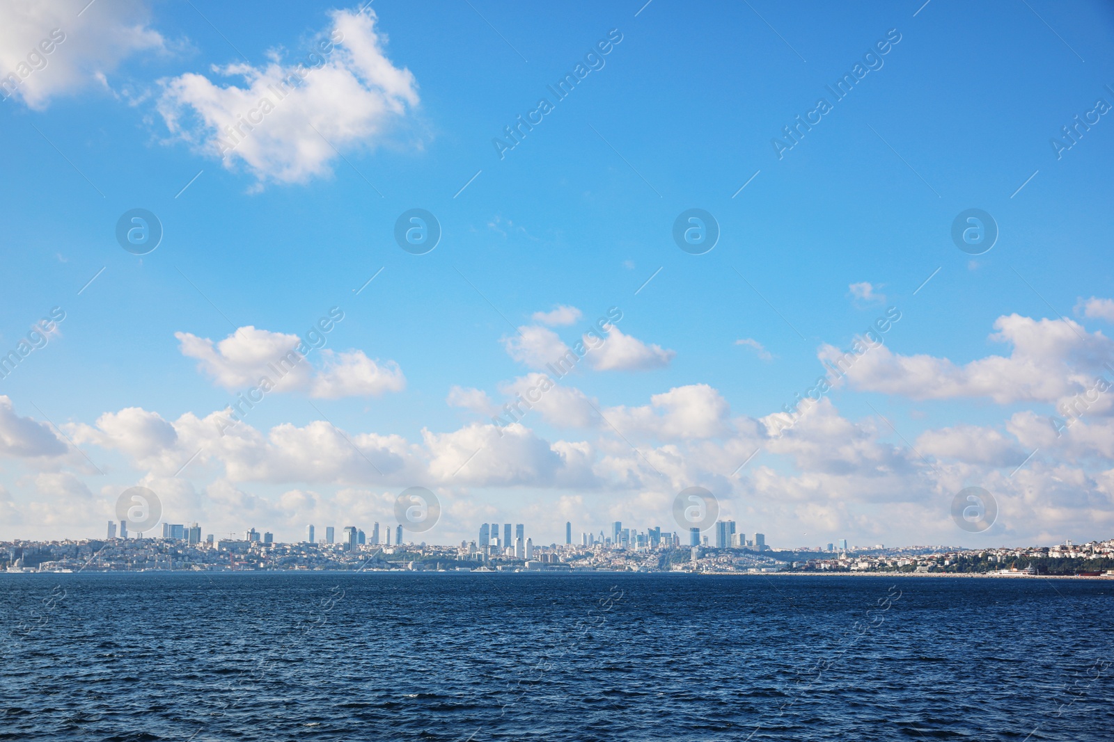 Photo of ISTANBUL, TURKEY - AUGUST 11, 2019: City landscape from Bosphorus on sunny day