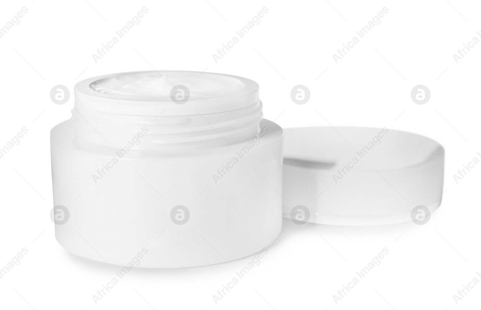 Photo of Jar of luxury face cream isolated on white