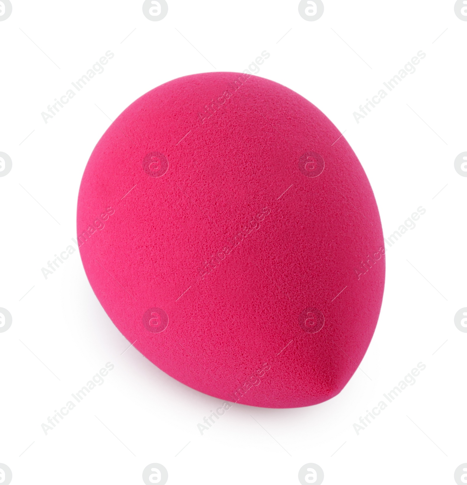 Photo of Bright pink makeup sponge isolated on white