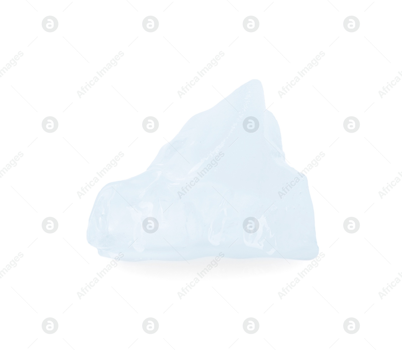 Photo of One piece of clear ice isolated on white