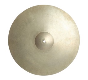 Cymbal isolated on white. Percussion musical instrument