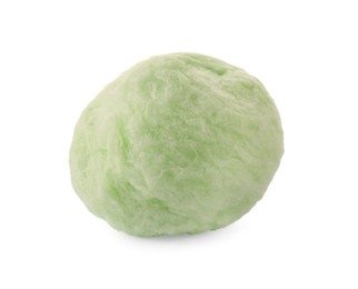 Photo of Sweet green cotton candy isolated on white