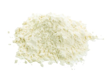 Photo of Pile of mung bean flour isolated on white