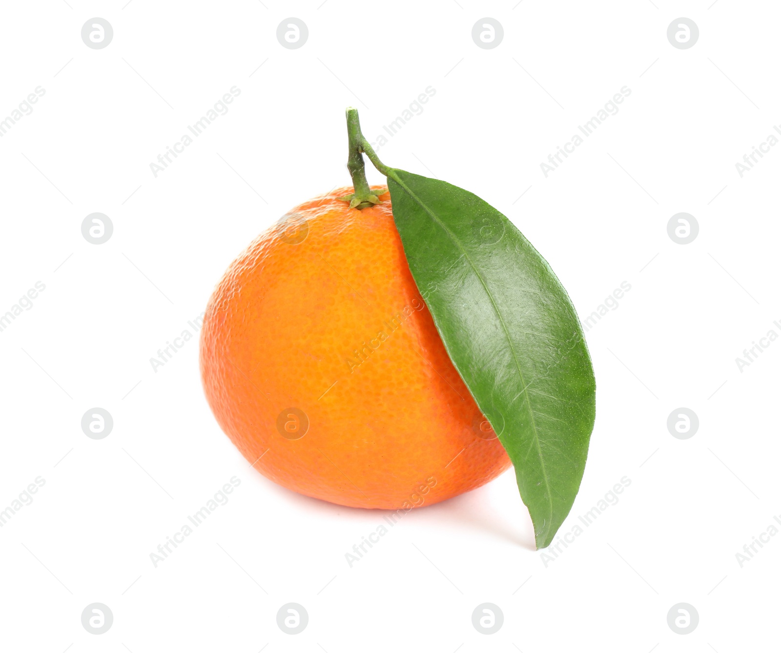 Photo of Fresh ripe juicy tangerine isolated on white