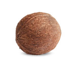 Photo of Fresh ripe whole coconut isolated on white