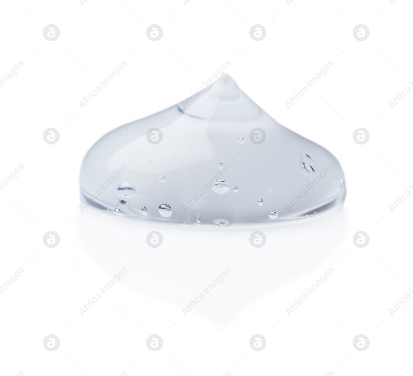 Photo of Sample of transparent cosmetic gel on light background