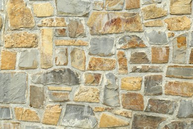 Texture of stone wall as background, closeup